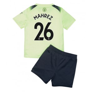 Manchester City Riyad Mahrez #26 kläder Barn 2022-23 Tredje Tröja Kortärmad (+ korta byxor)
